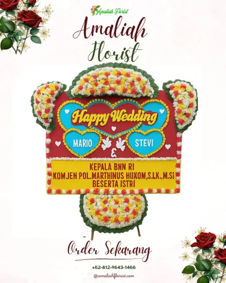 Papan Bunga Pernikahan Baru Ulu